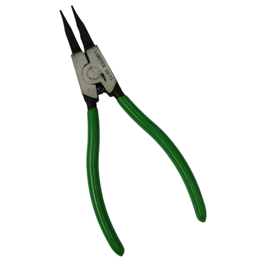 Lobster 175mm External Snap Ring Pliers with Green Rubber Grips for Easy Handling