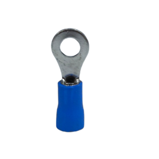 Blue local terminal lugs for panel boards with a sturdy metal ring for secure connections