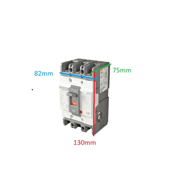LS 40 amp 4 pole MCCB industrial circuit breaker with compact dimensions for reliable performance