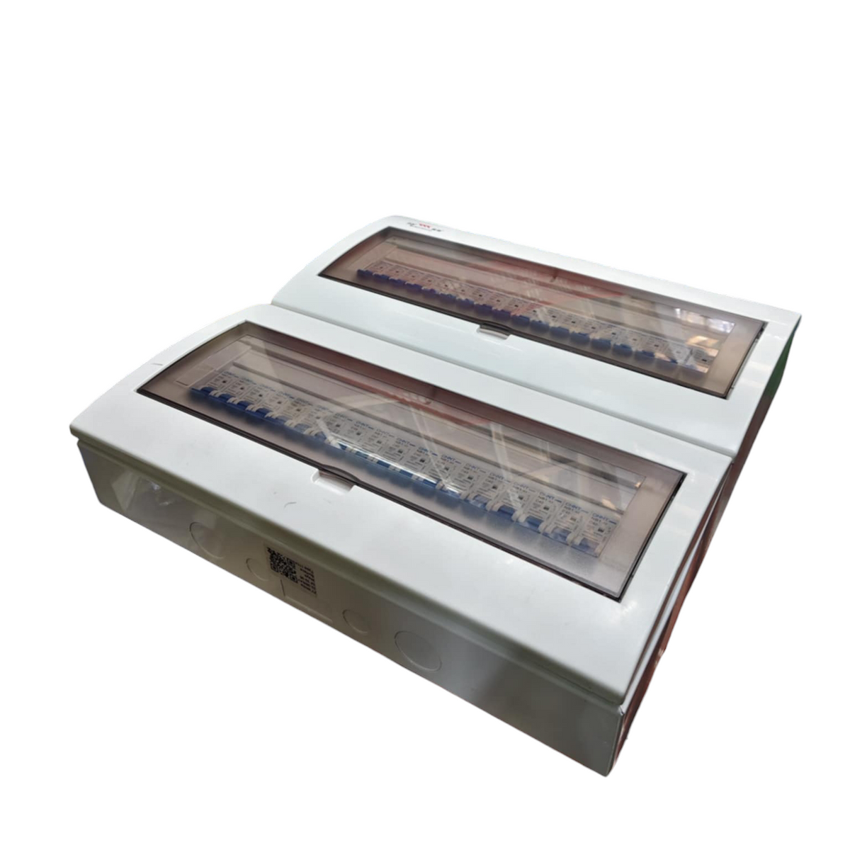Chint ZY electrical panel with 125A 1 Pole DZ158 Main Miniature circuit breakers inside clear protective covers
