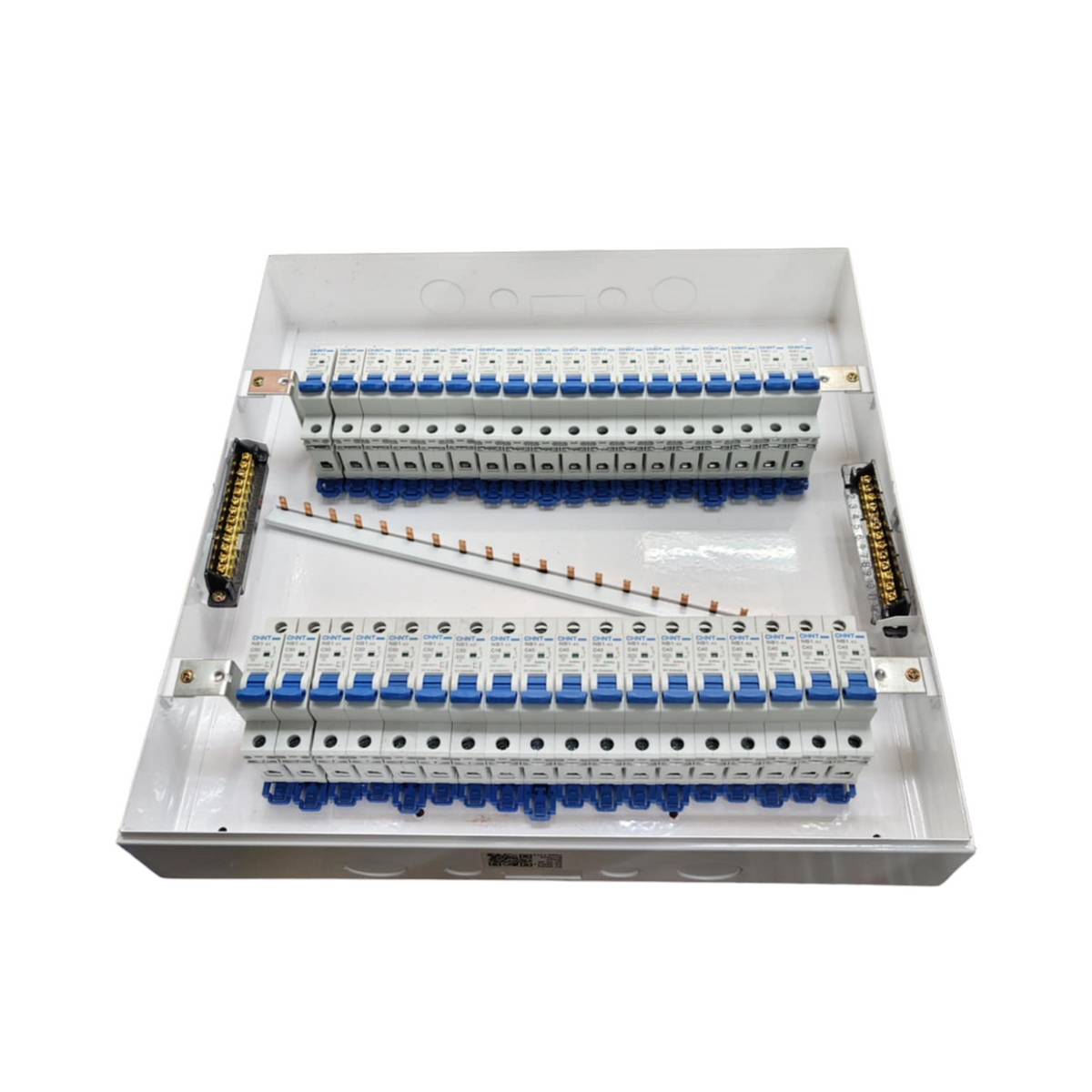 Chint and ZY electrical panel with 125A 1 Pole DZ158 Main Miniature circuit breakers installed