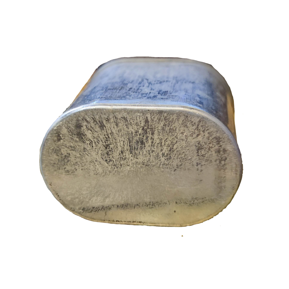 Bottom view of Mallory 30uF 370V AC capacitor showcasing its sturdy design and durability.