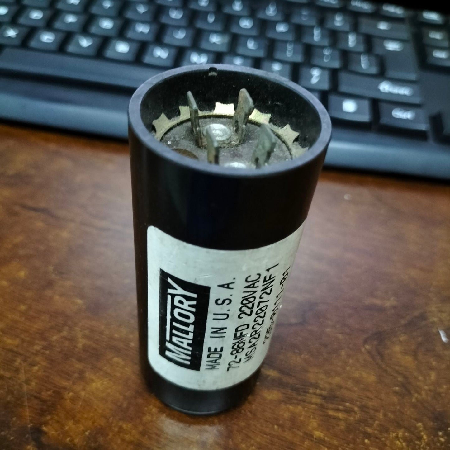 Mallory Starting Capacitor 72-86MFD for electrical applications and circuit components