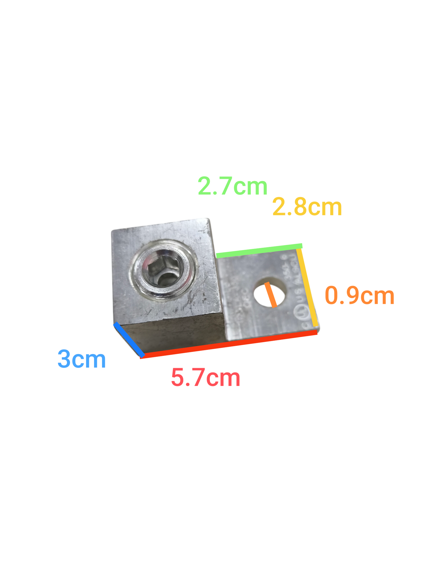Mcgill Mechanical Lugs MGLA-350 350MCM electrical connector with detailed dimensions and mounting hole
