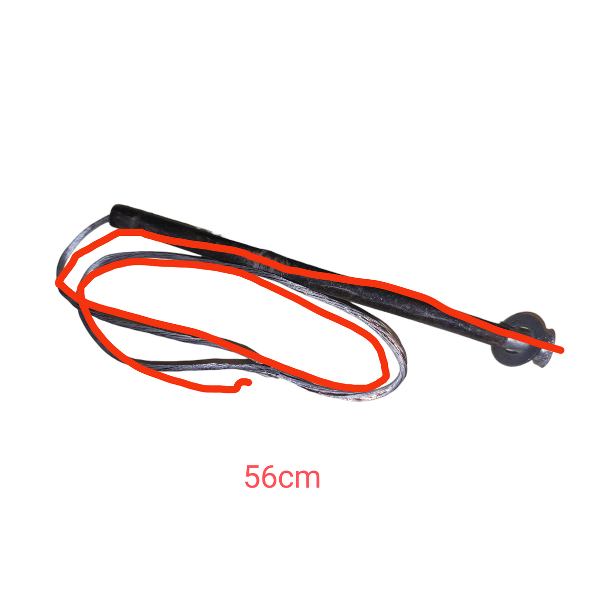 10A type K fuse link Mcgraw - Edison with wires for electrical circuit applications, measuring 56cm