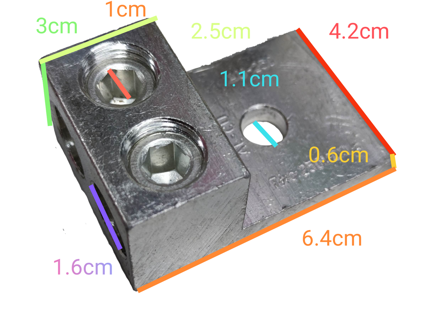 Grippes mechanical lug 2 hole 250MCM made of solid metal for secure electrical connections
