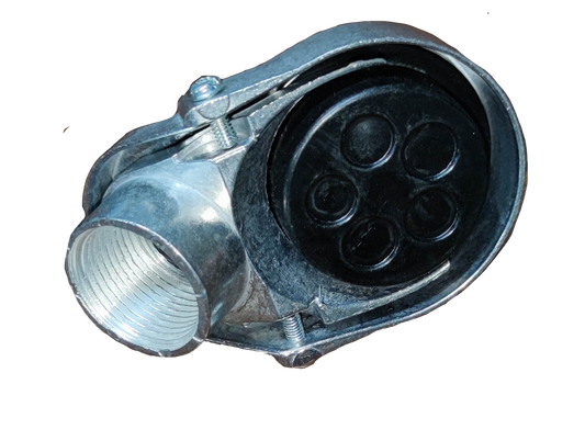 Royu electrical Entrance Cap 25mm Thread Type with metal clamp and black plastic cover