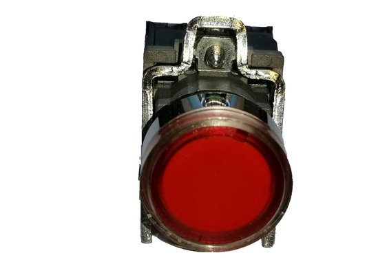 Sassin metal push button with indicator light in red for easy visibility and control