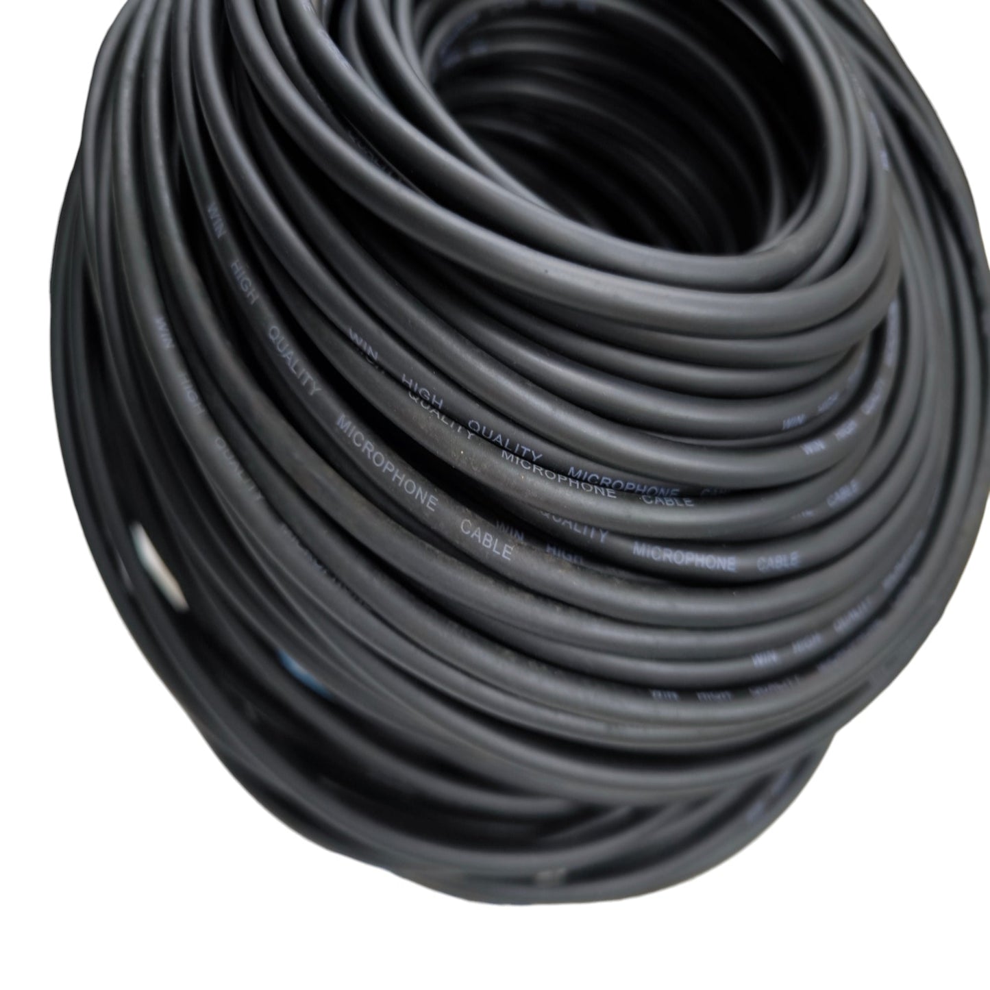 WIN Microphone Wire 1 Roll black coiled cable for audio and microphone connections