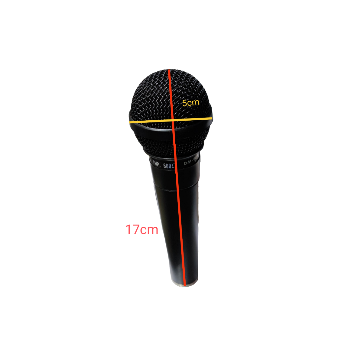 Sherman microphone with 5 meters cord featuring a black handheld design and metal mesh grille