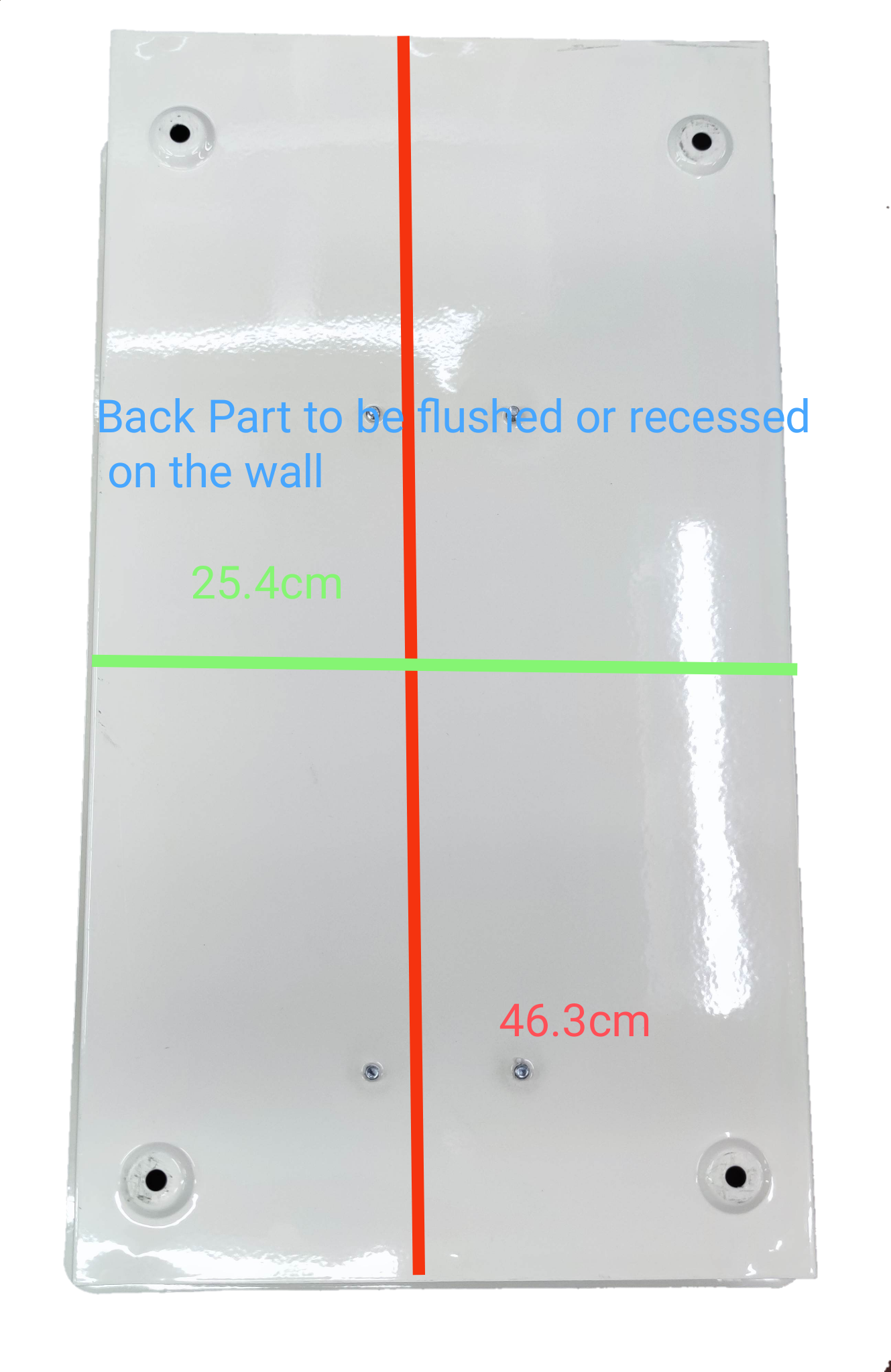 Miniature Circuit Breaker Panel With 12 Branches white back cover with screw holes for wall mounting
