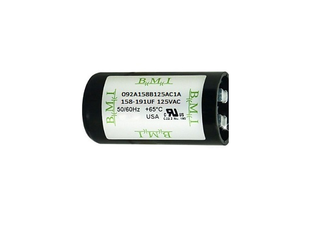 Motor Starting Capacitor 158-191uF 125V AC, BMI