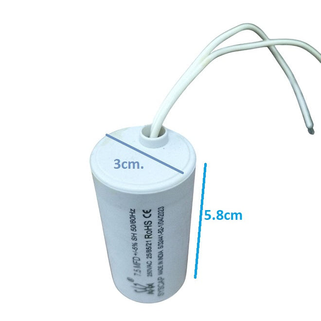 Syscap Motor Running Capacitor 250 VAC for reliable electrical circuit performance