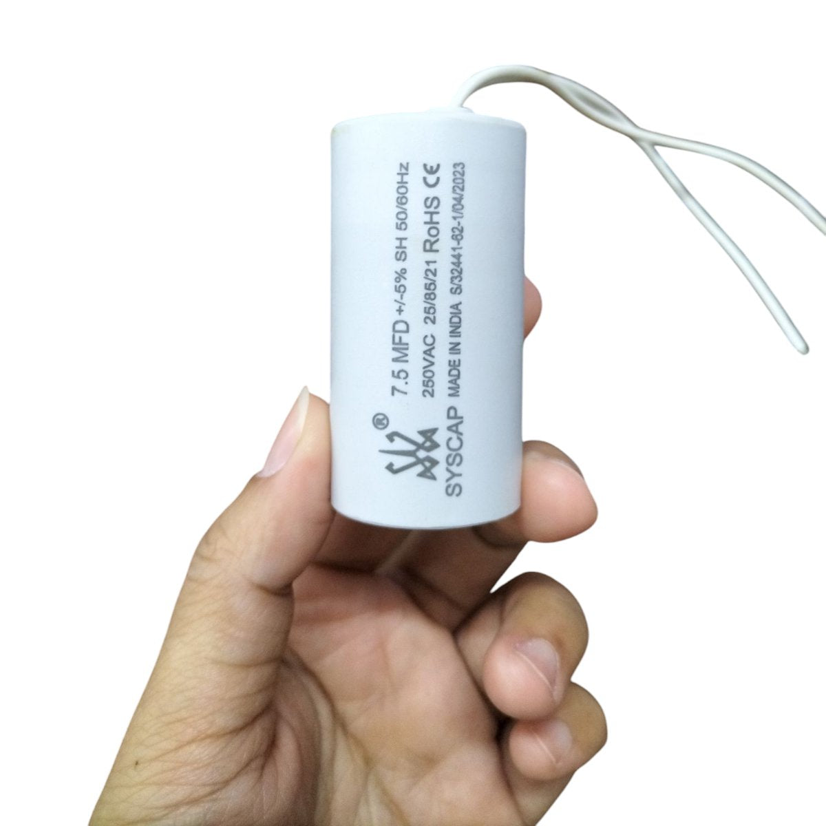 Syscap Motor Running Capacitor 250 VAC with Compact Design for Electrical Applications