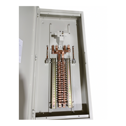 Royu MTS Main MCCB 2pole Panel Board with copper bus bars inside electrical panel box