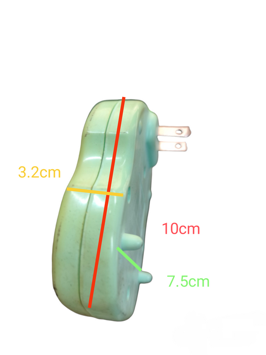 Japan 10A 250V multi outlet adapter with two prongs and compact design for power points