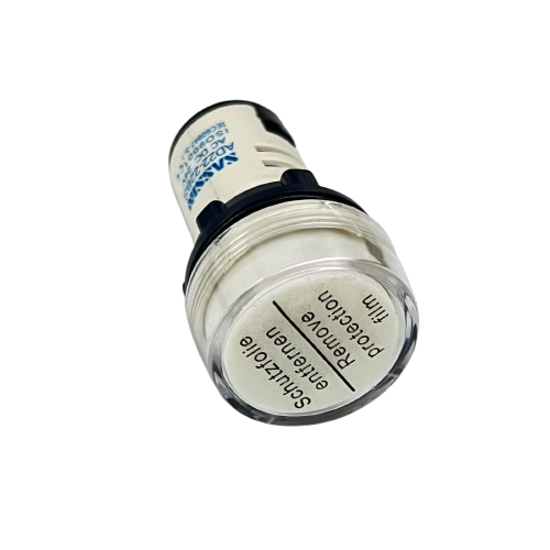 Grippes LED indicator lamp 22mm 24V White front panel signal lamp with clear lens and screw mount