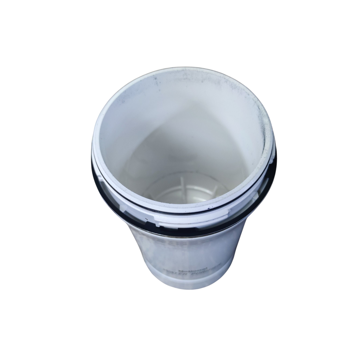 Top view of white National Water Purifier PJ-3RF filter cartridge for clean water