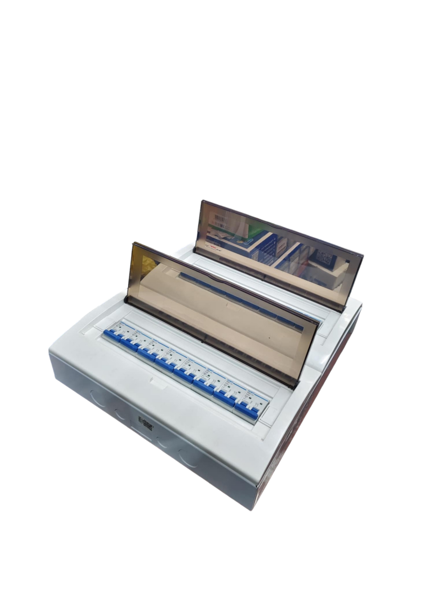 Chint NB1 Breakers Panel Board 50A 2 Pole Main with transparent cover and multiple circuit breakers