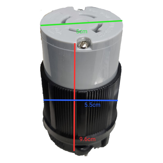 Grippes 20A Twist Lock Outlet Cord Connector Type 3P+E (4P) 250V (NEMA L15) BL1520C, Twistlock