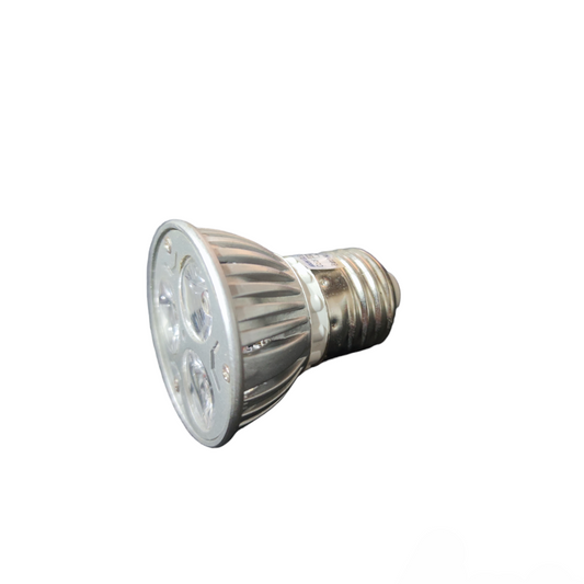 OES 3W LED 220V E27 Warm White bulb with silver heat sink and clear cover for indoor lighting