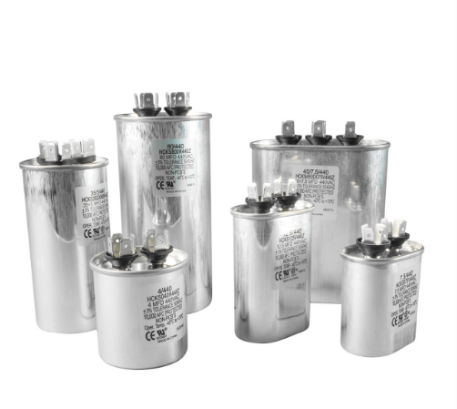 Variety of Mallory oil-filled polypropylene film capacitors in different sizes for electronic applications