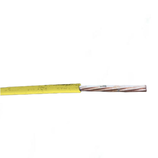 Omega THHN AWG 12 Stranded Wire Yellow with copper conductors and yellow insulation sleeve