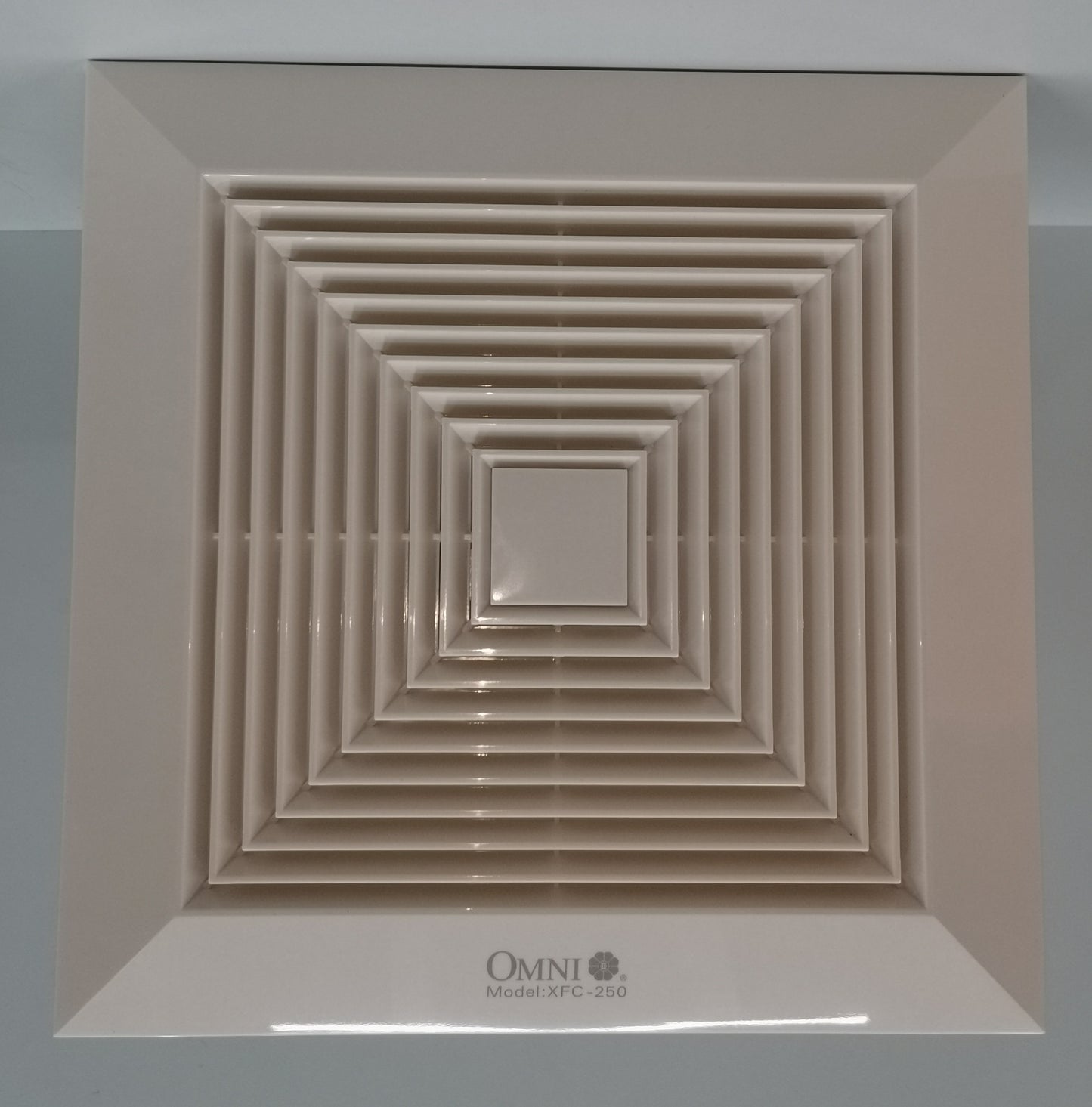 Omni 10 inch ceiling exhaust fan 220V with a sleek design for effective ventilation in rooms