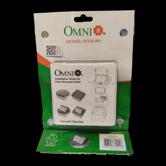 Omni 2 gang universal ground floor outlet installation guide with smooth opening design