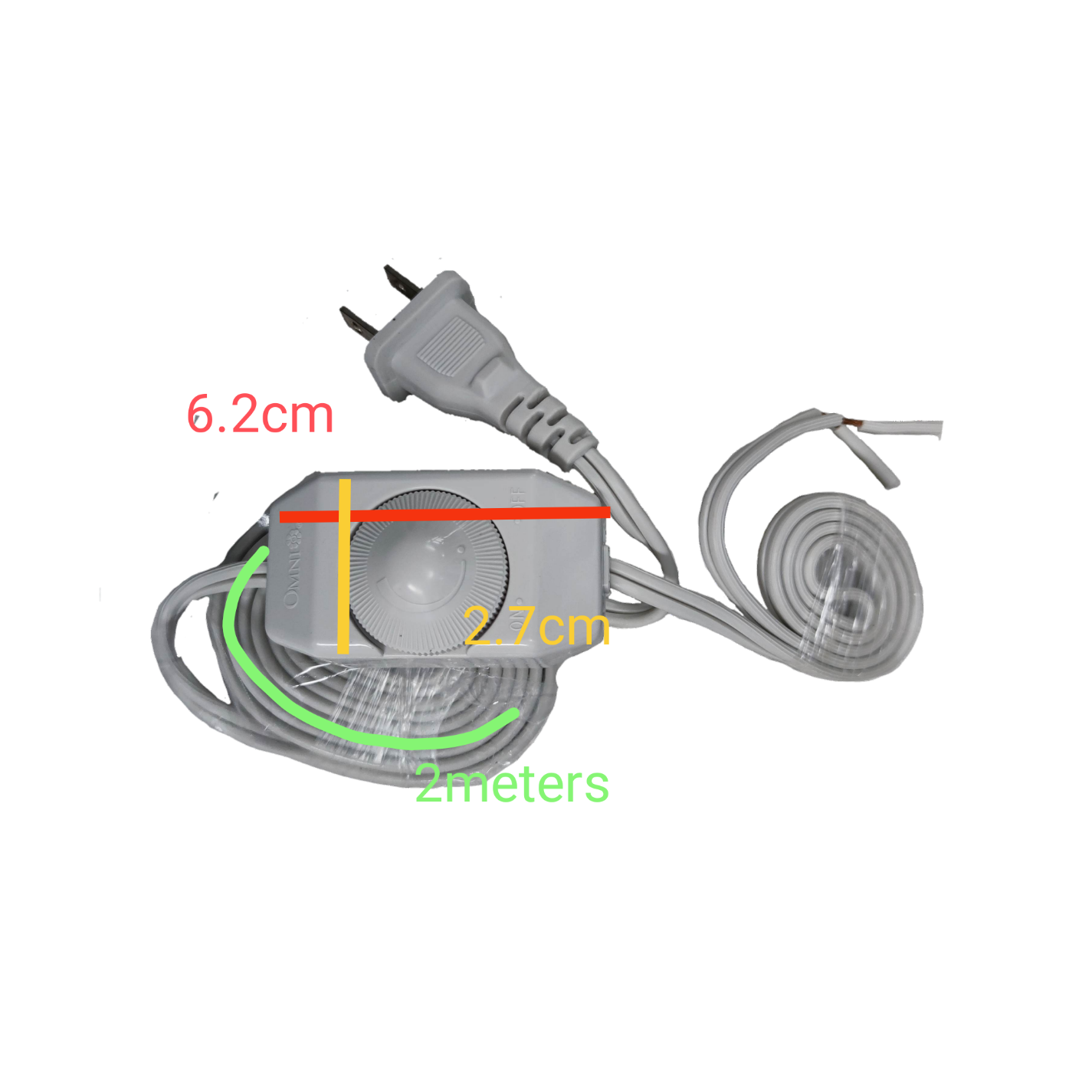 Omni 200W dimmer cord set 220V with a 2-meter length for adjustable lighting control
