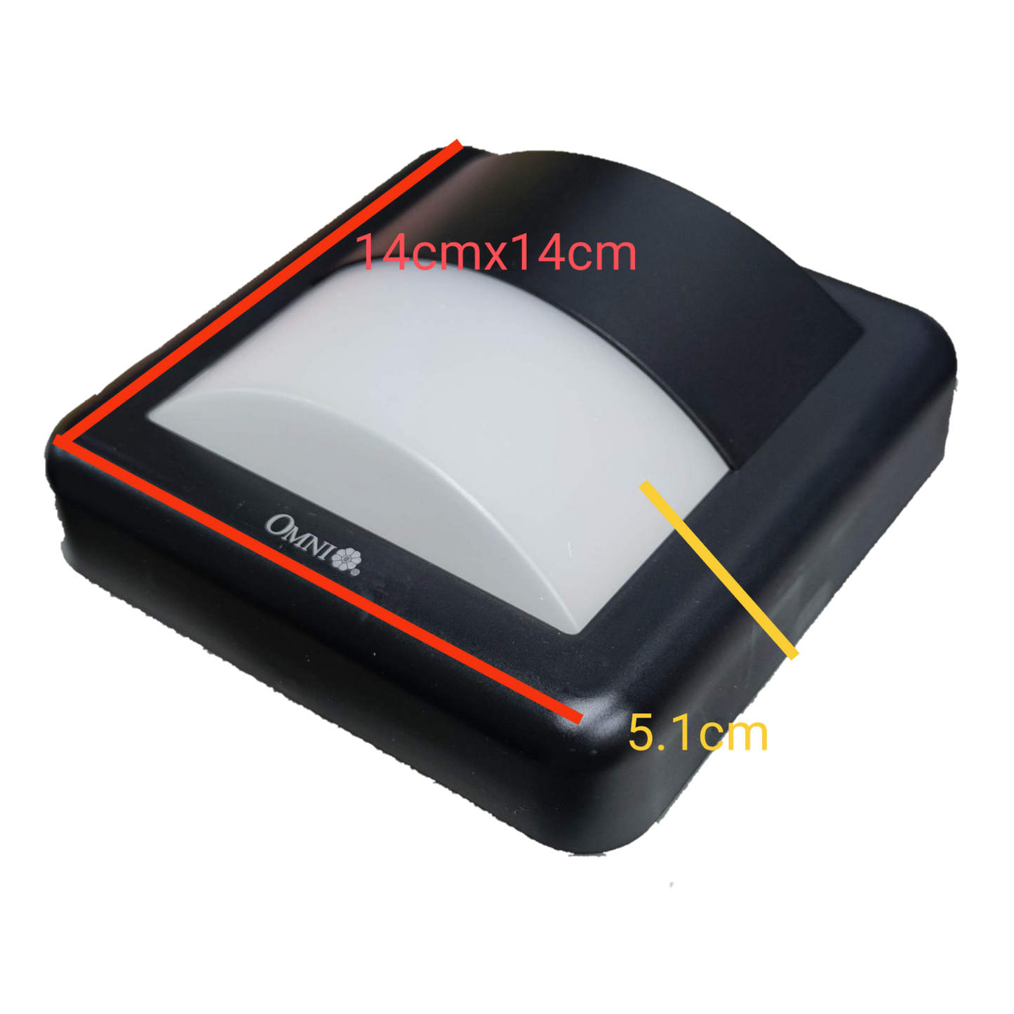 Omni 4WF2 weatherproof LED wall light 220v with a stylish black finish and sleek design