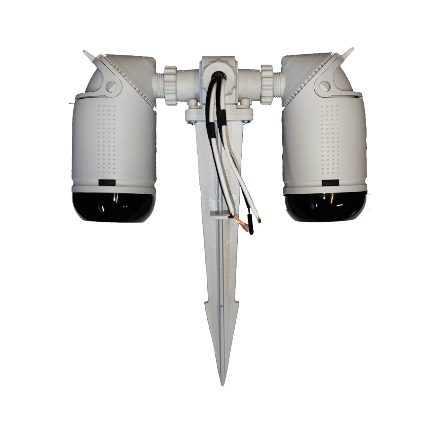 Omni garden lamp holder 2 x E27 with dual lights and ground stake for outdoor lighting