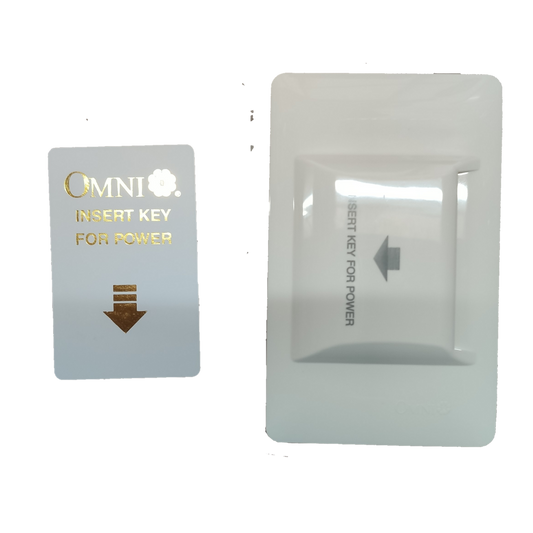 Omni key card switch 16A 220V with key insert for power control and modern design