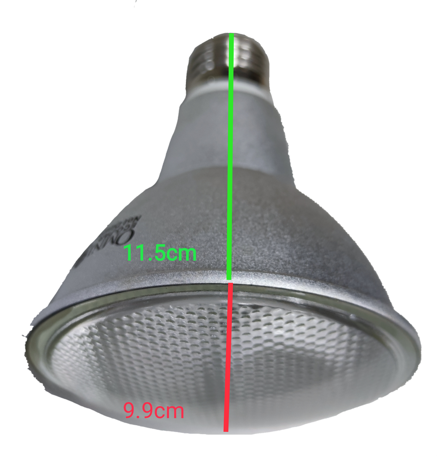 Omni Par 30 15W Daylight CFL E27 220V compact fluorescent bulb with silver finish and textured diffuser