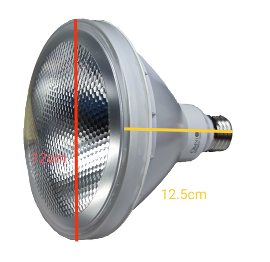 Omni PAR 38 LED 15W warm white bulb with reflective lens for enhanced brightness and energy efficiency