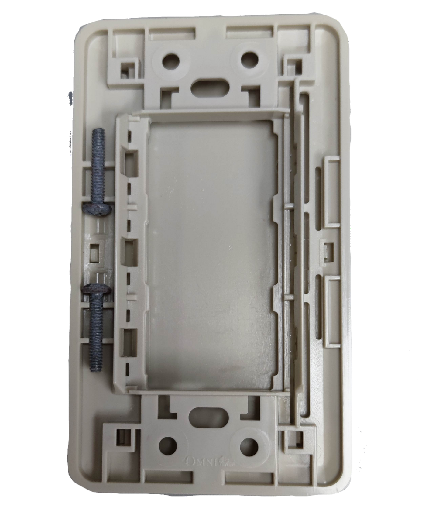 Omni WEP-100 classic cover beige power point switch plate with mounting screws