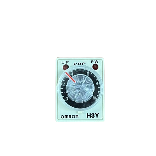 OMRON H3Y relay timer with adjustable seconds dial and indicator LEDs Timer Relay 10 seconds 8 pins 110V