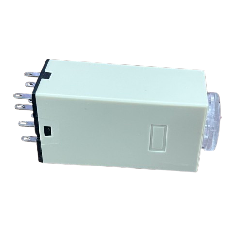 OMRON RELAY TIMER beige rectangular housing with rotary dial and visible 8 pins Timer Relay 10 seconds 8 pins 110V