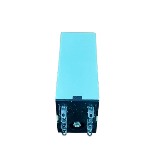 OMRON Timer Relay 10 seconds 8 pins 110V blue rectangular timer unit with black base for control circuits