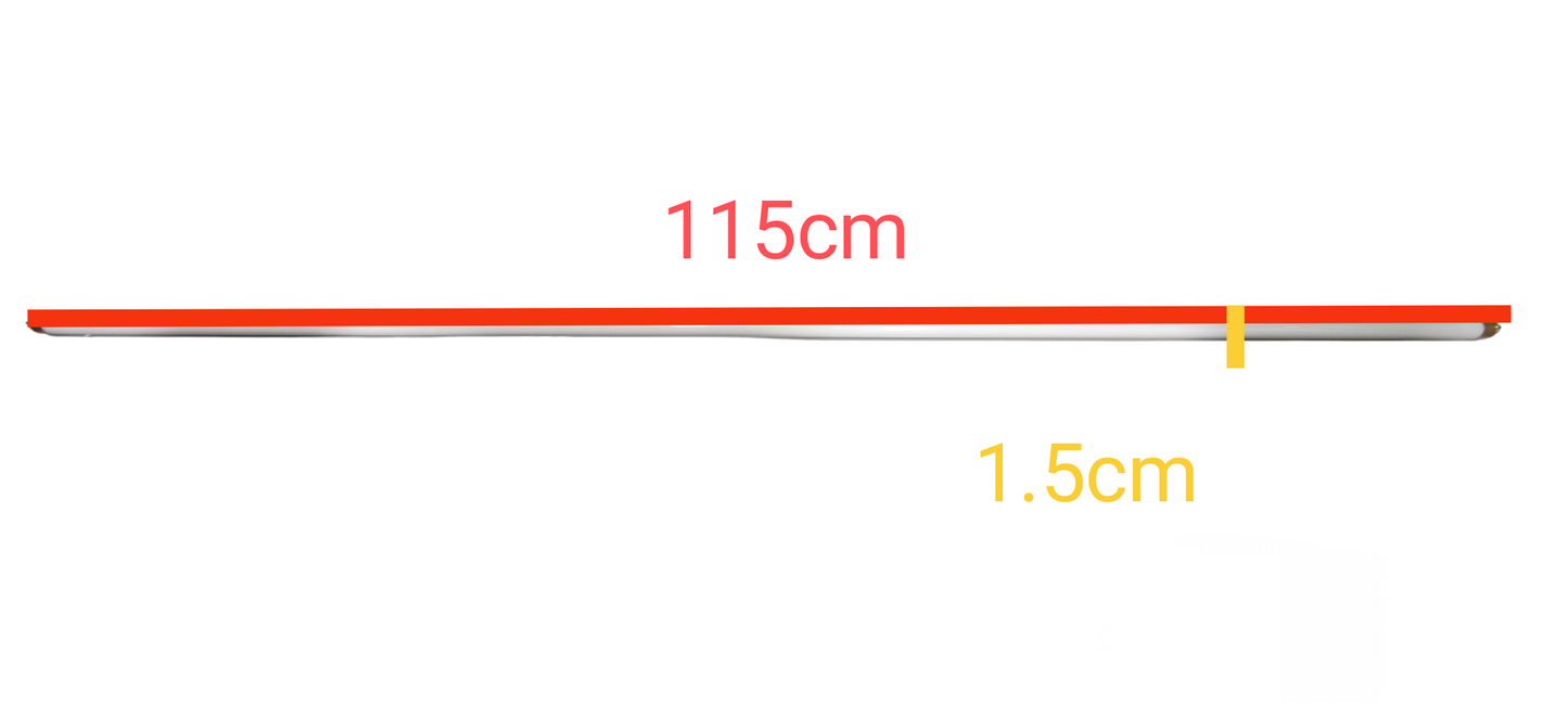 Orbik 28W T5 fluorescent tube measuring 115cm in length with a slim design for efficient lighting