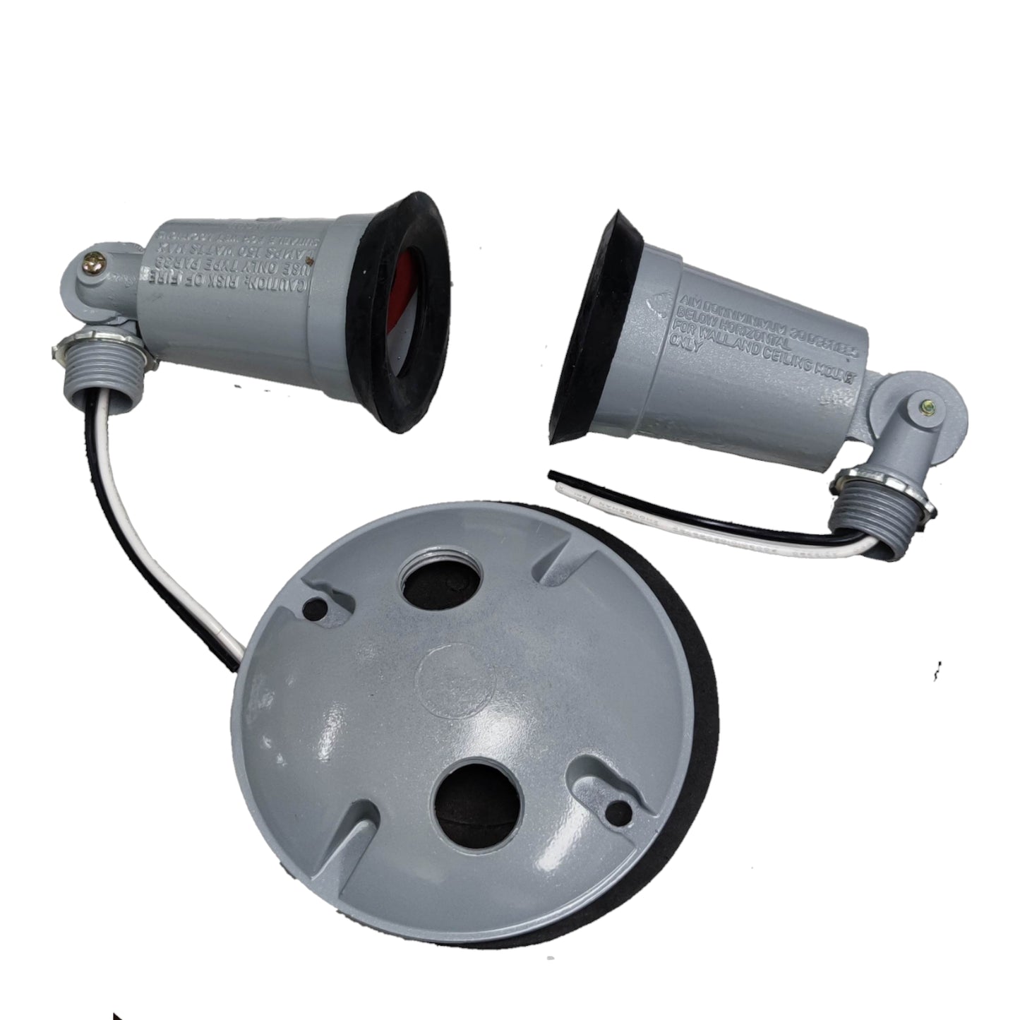 Irisram outdoor double E27 light socket with two lamp holders for exterior lighting installations