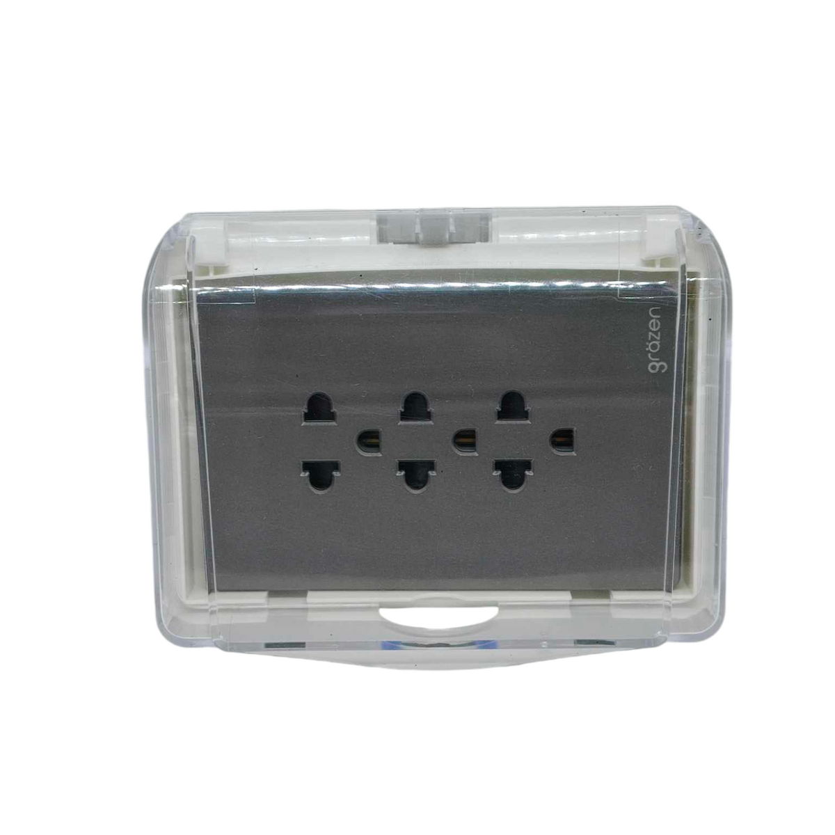 Grazen 16A outdoor weatherproof socket 220V with clear protective cover for outdoor use