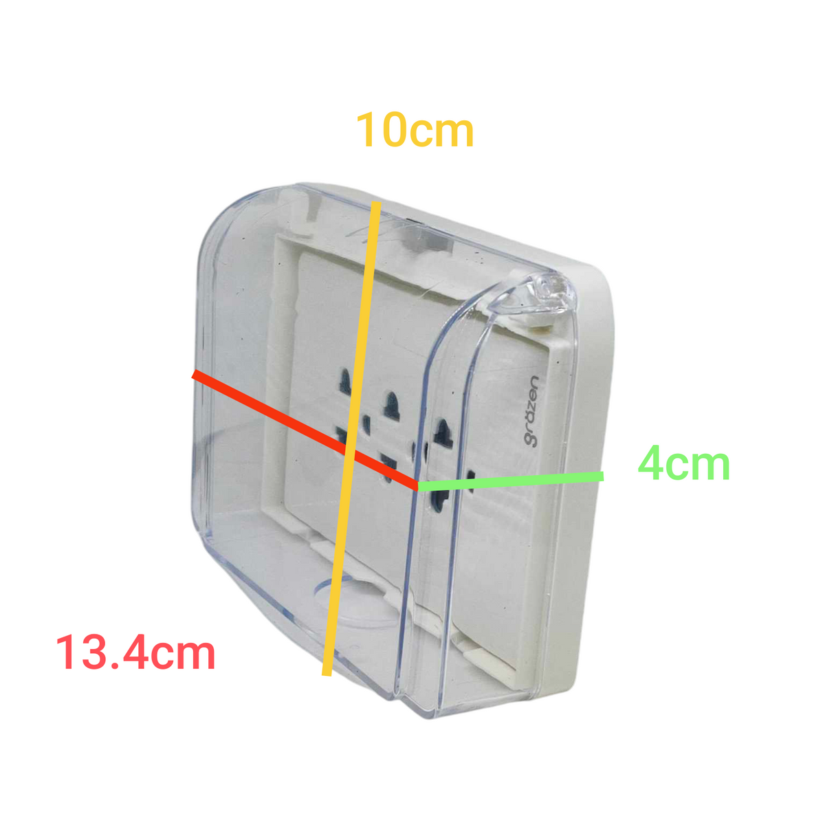 Grazen 16A outdoor weatherproof socket 220V with transparent cover for protection against the elements