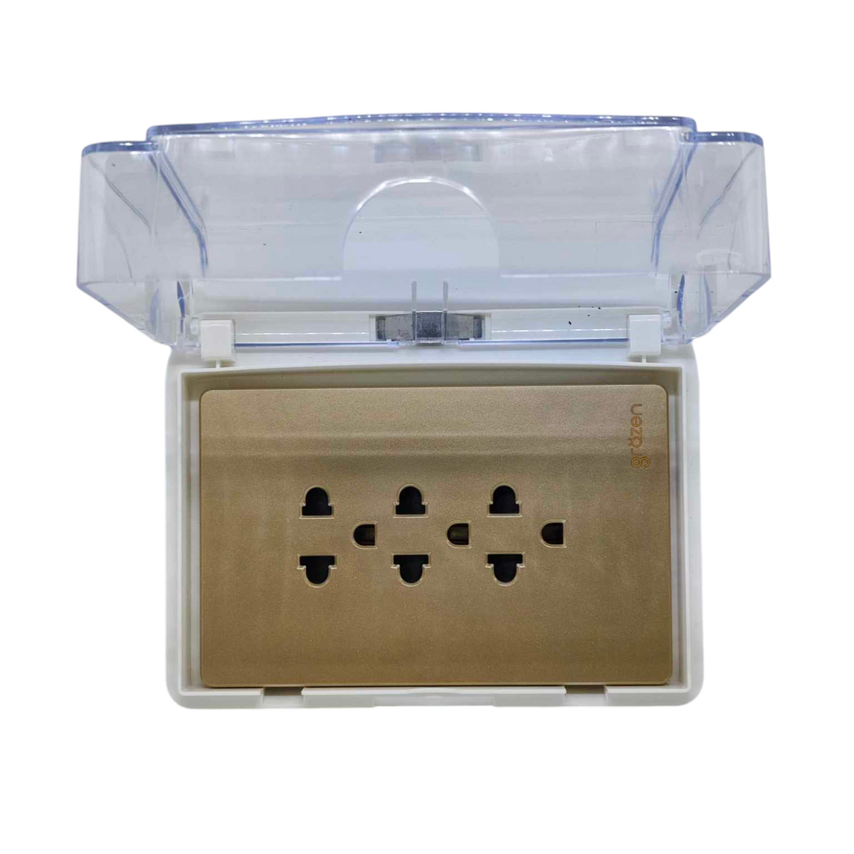 Grazen 16A outdoor weatherproof socket 220V with a clear protective cover for outdoor use