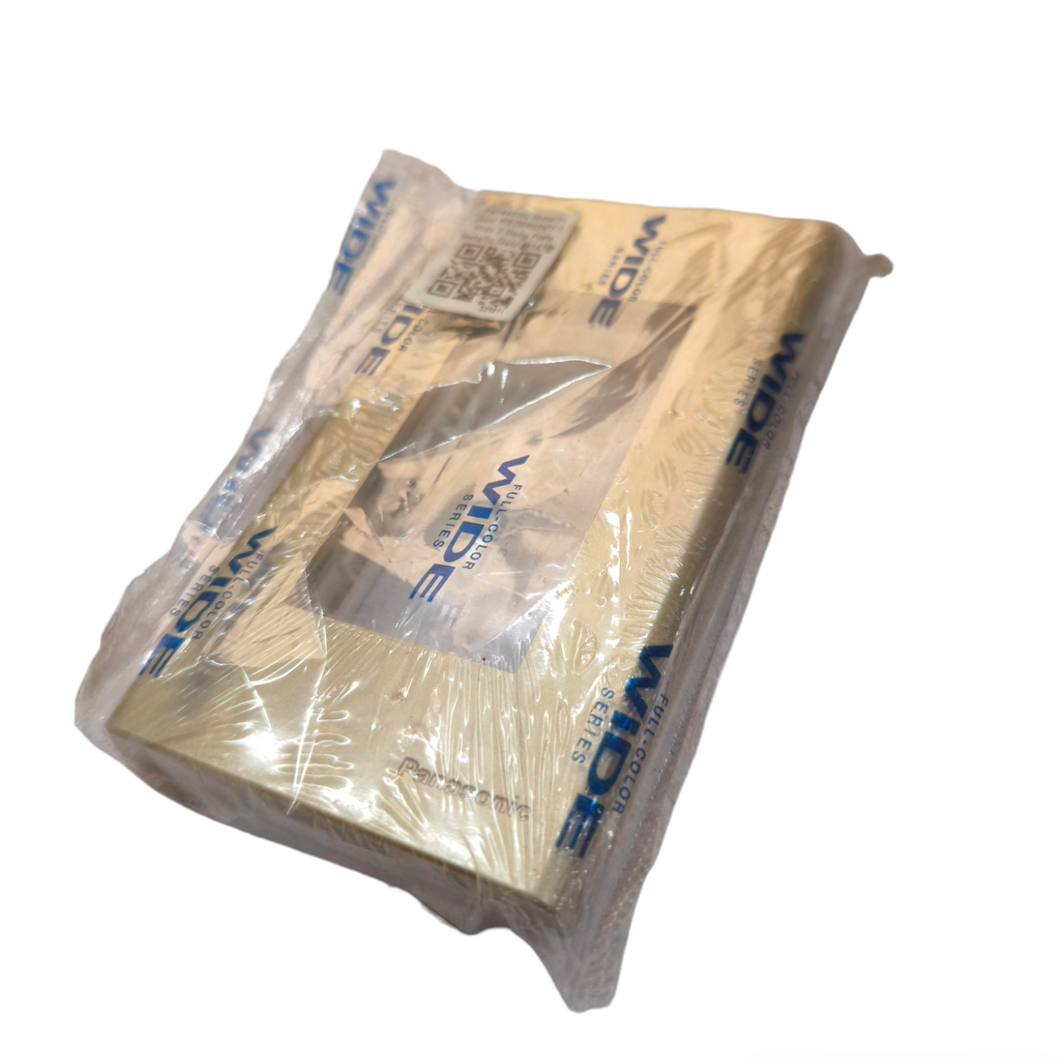 Panasonic 3 Gang Plate Metallic Gold power points switch plate in protective plastic packaging