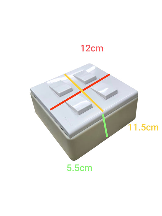 Panasonic 4 gang switch white power point with four individual switches and compact design
