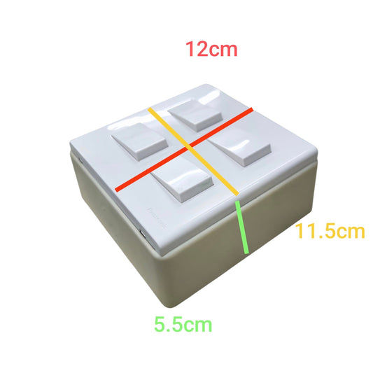 Panasonic 4 gang switch white power point with four individual switches and compact design