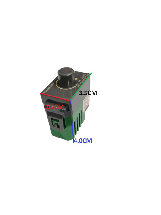 Panasonic Dimmer Switch compact black and green lighting control device with dial knob