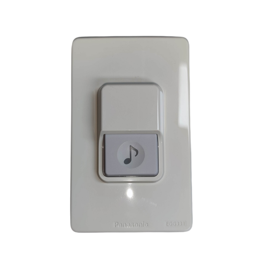 Panasonic Door Bell Switch Weatherproof EGG331 white door chime button with music note symbol