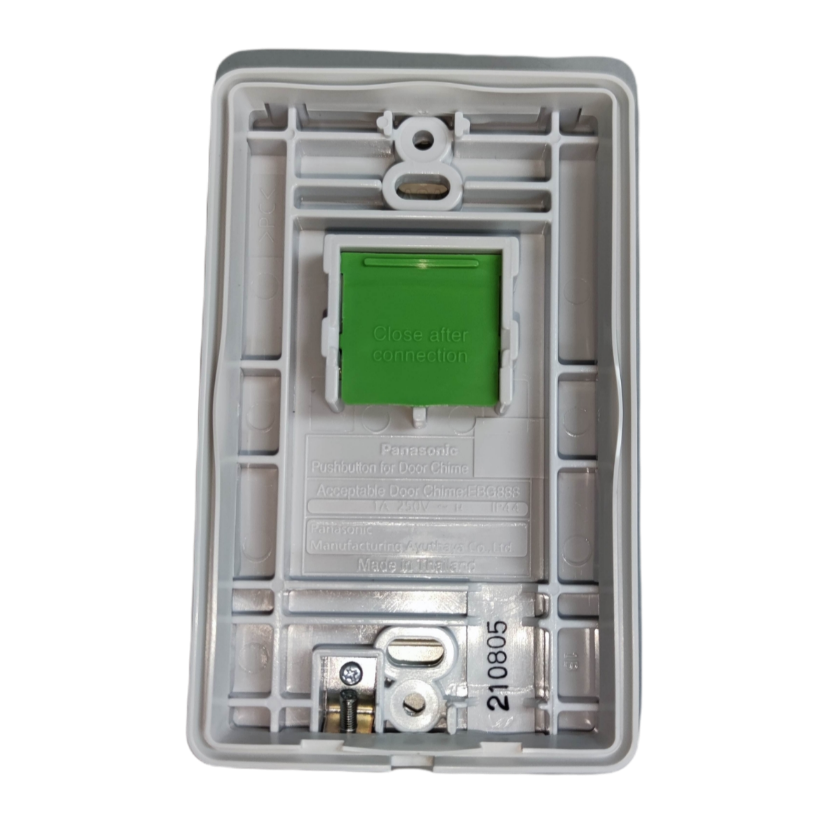 Panasonic Door Bell Switch Weatherproof EGG331 with green button and white plastic casing